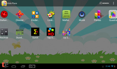 Odys Pedi Plus Kinder Tablet Kids Place-App Startbildschirm