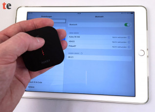 Bluetooth-Pairing des Aukey Adapters mit einem iPad Air 2