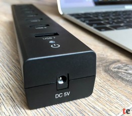 EasyAcc USB 3.0 7-Port Hub 5V-Netzsteckeranschluss