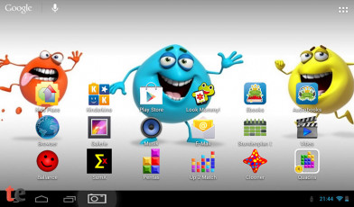 Odys Pedi Plus Kinder Tablet Screenshot vom Startbildschirm