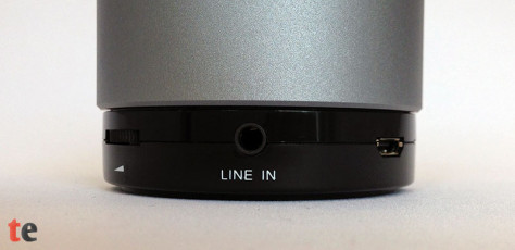 August MS425 Bluetooth Lautsprecher Line-In, Micro-USB Ladebuchse und Lautstärkeregler