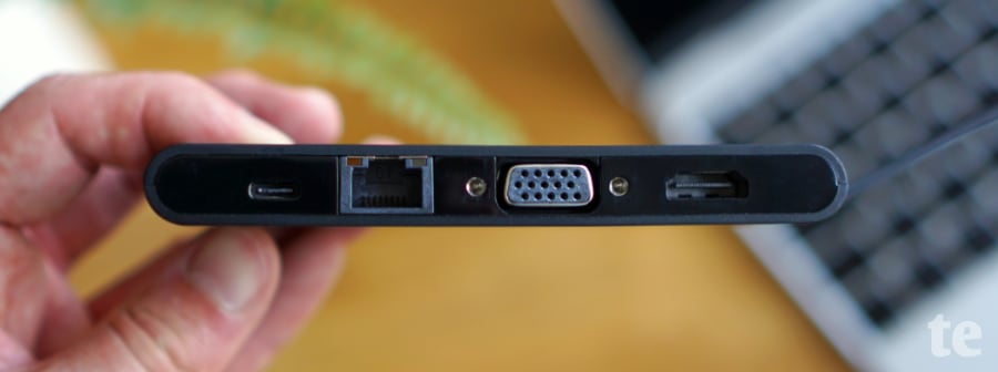 USB-C Multiport Hub mit PD-Ladebuchse, LAN, VGA- und HDMI-Buchse