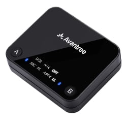 Glazata Bluetooth Sender Empfänger Wireless Adapter mit aptX Low Latency und Zwei Verbindungen für TV Laptop Kopfhörer Lautsprecher Stereoanlage 